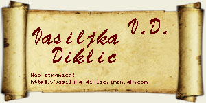 Vasiljka Diklić vizit kartica